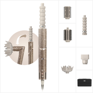 Multistyler 5in1  FlexStyle Sparkle HD446JSEU, 1400W, 5 accesorii, Gold Diamond Shark